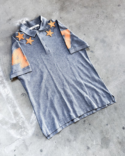S/S15 GREY/ORANGE STAR POLO