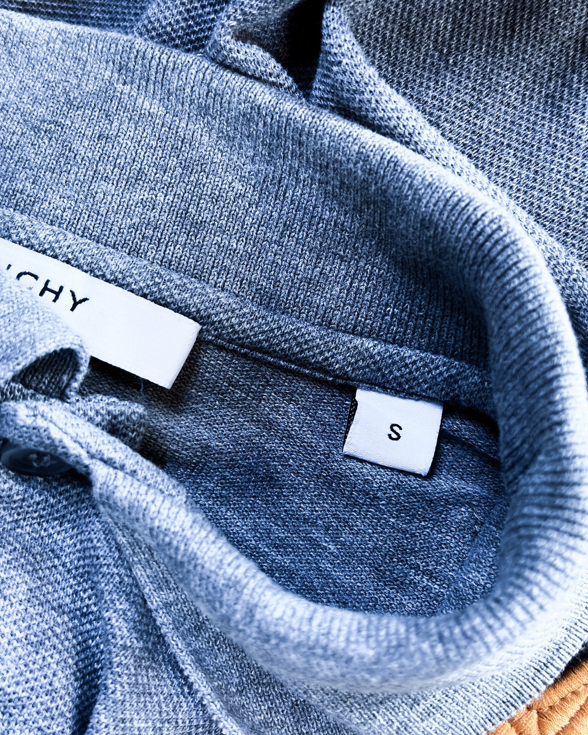 S/S15 GREY/ORANGE STAR POLO