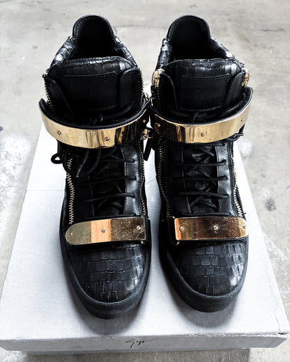 COBY GOLD PLATE SNAKE HIGH TOPS