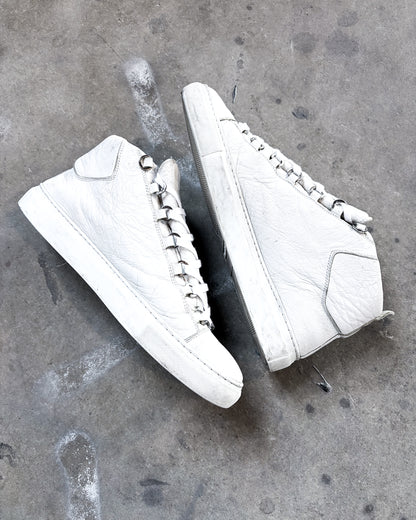WHITE LEATHER ARENA HIGH TOPS