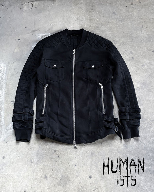 S/S14 BELTED CUFF BIKER QUILTED BOMBER