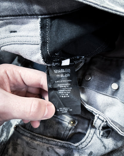 S/S16 BLACK PAINTED SLIM DENIM BY ALEXANDER WANG