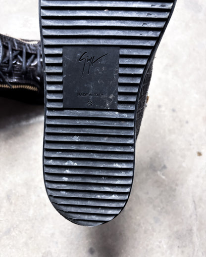 SNAKESKIN ‘KRISS’ LOW TOPS