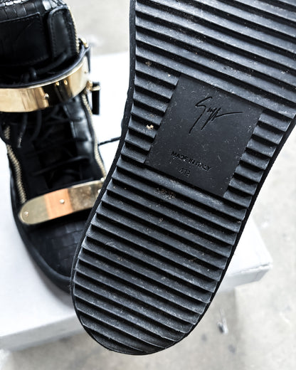 COBY GOLD PLATE SNAKE HIGH TOPS