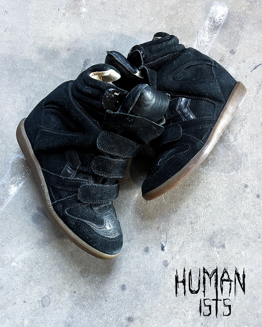 BLACK BEKETT WEDGE SNEAKERS