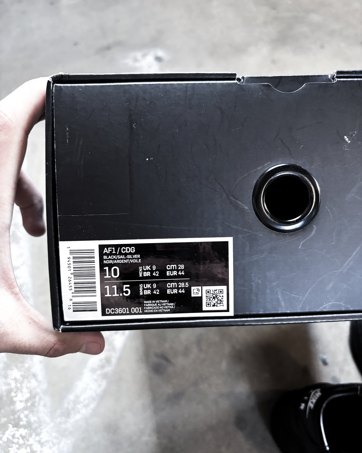 BLACK CDG AIR FORCE 1