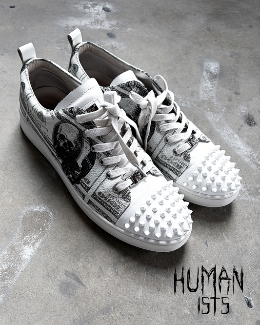 SPIKED SKULL MONEY LOW TOPS