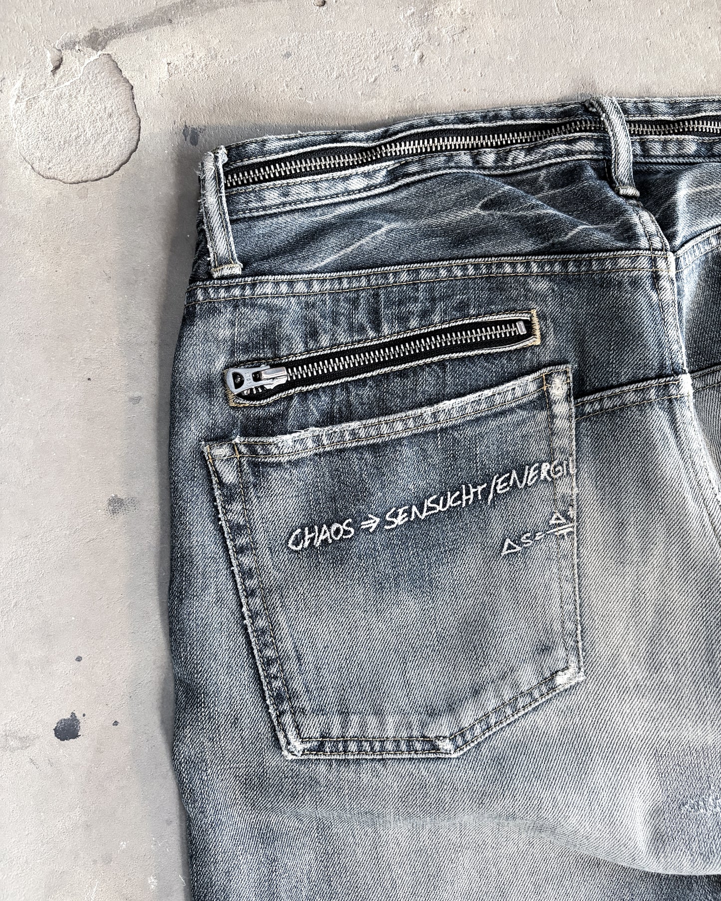 S/S07 CHAOS ZIPPER DENIM