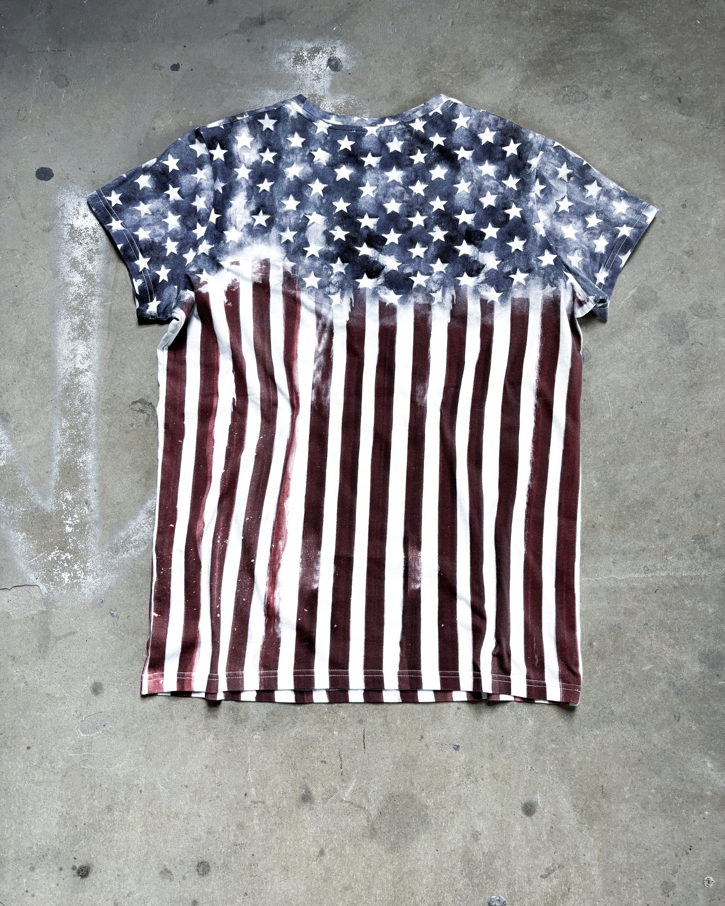 S/S18 DISTRESSED AMERICAN FLAG T-SHIRT