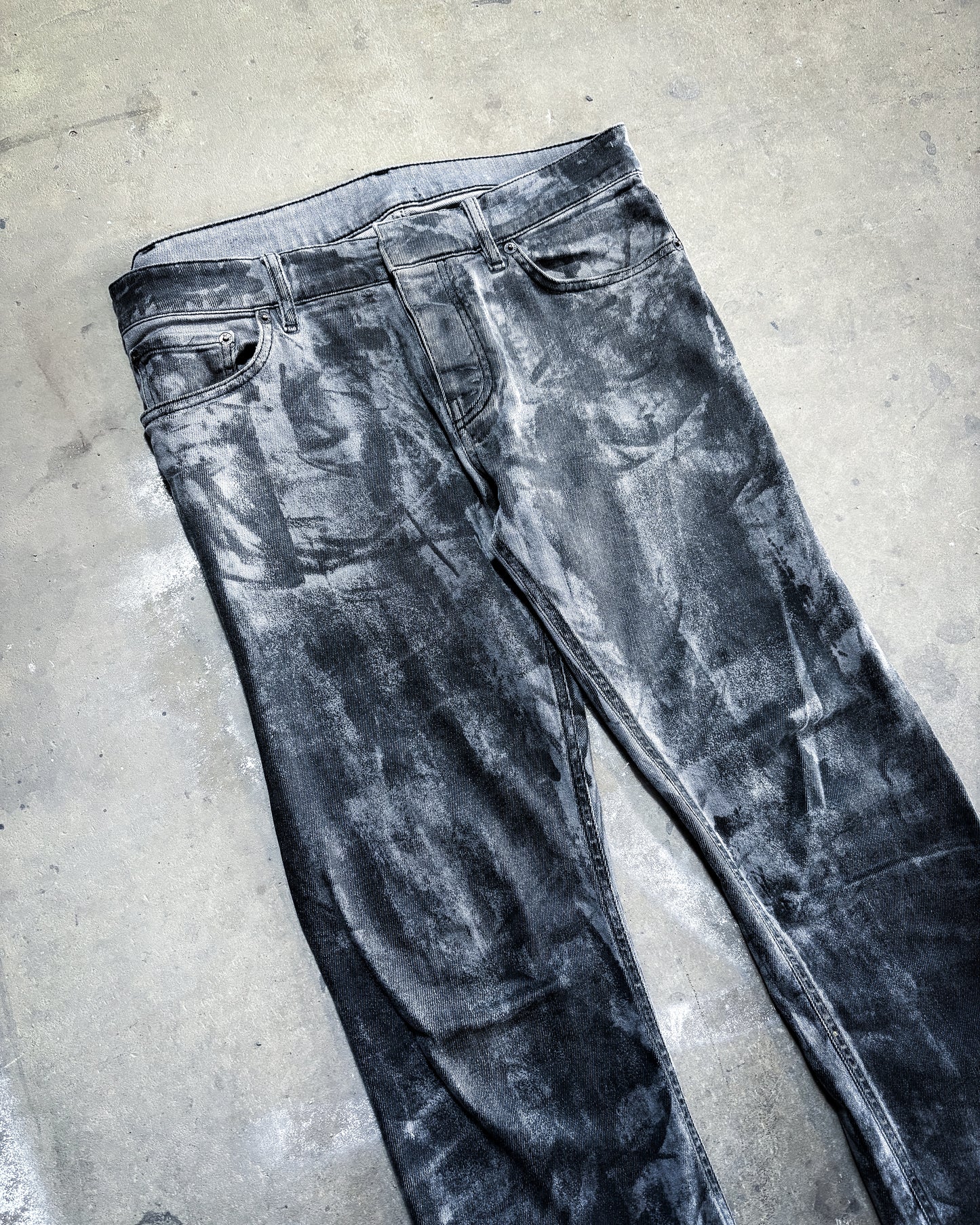 S/S16 BLACK PAINTED SLIM DENIM BY ALEXANDER WANG