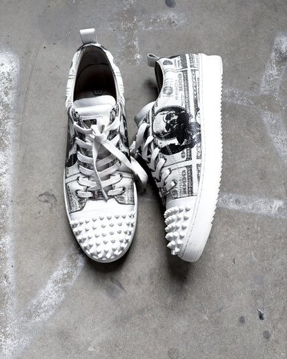 SPIKED SKULL MONEY LOW TOPS