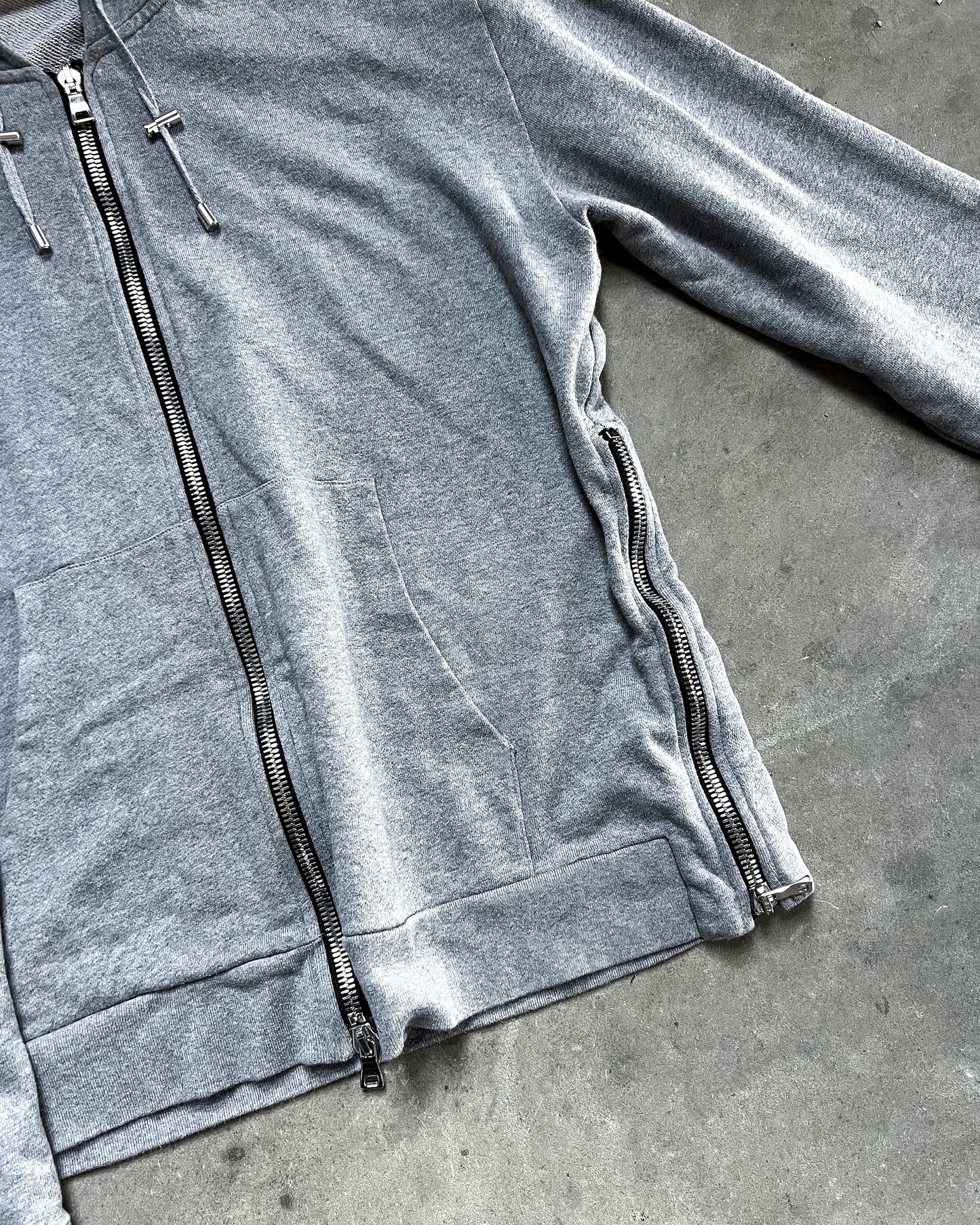 S/S13 GREY COIN ZIP UP