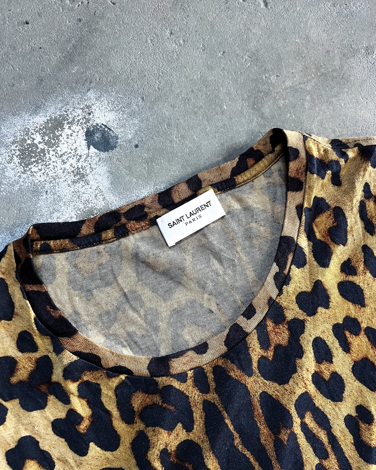 S/S15 CHEETAH PRINT T-SHIRT BY HEDI SLIMANE