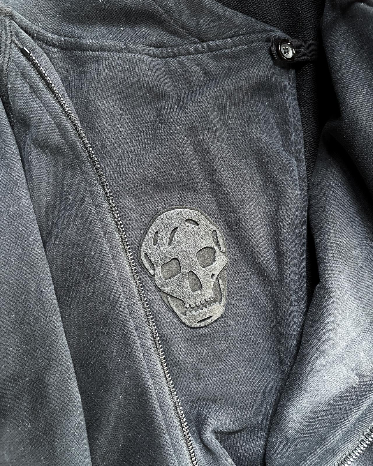 A/W15 SKULL ASYMMETRICAL ZIP UP