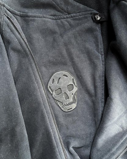 A/W15 SKULL ASYMMETRICAL ZIP UP