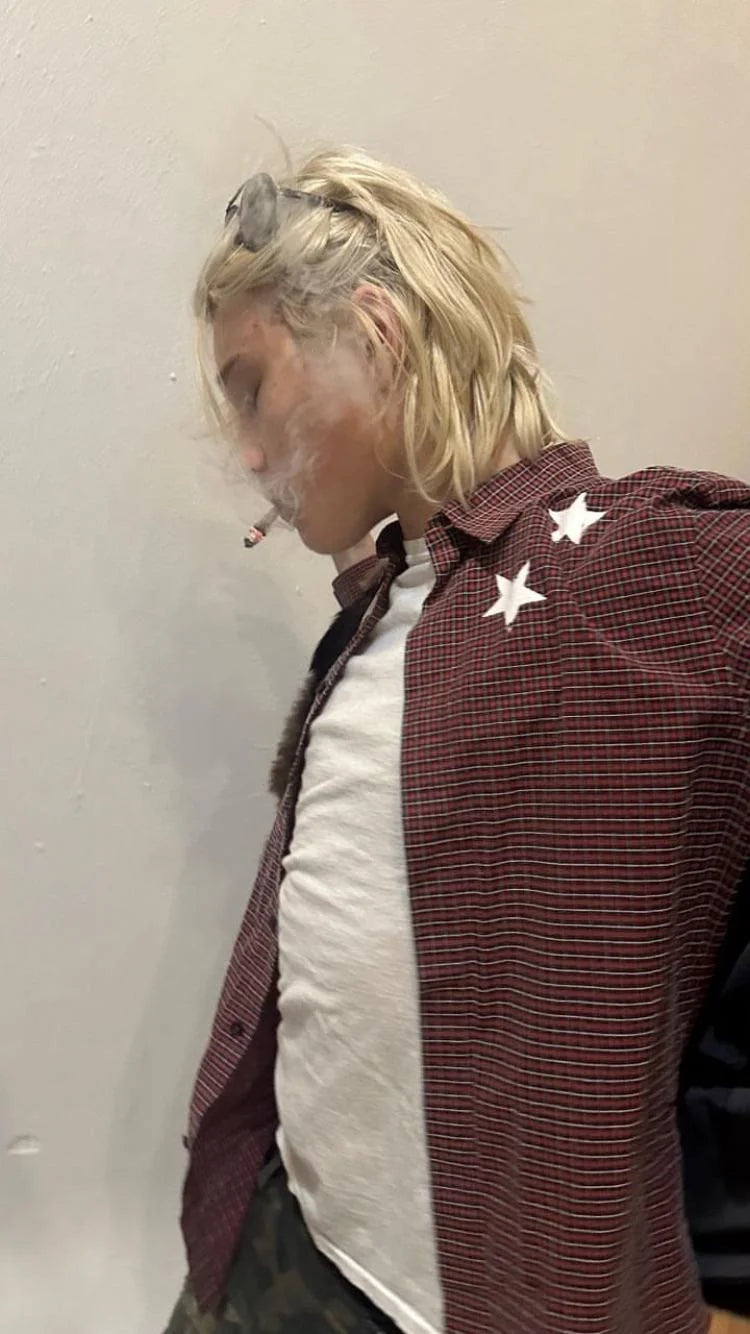 RED STAR CHECKED FLANNEL