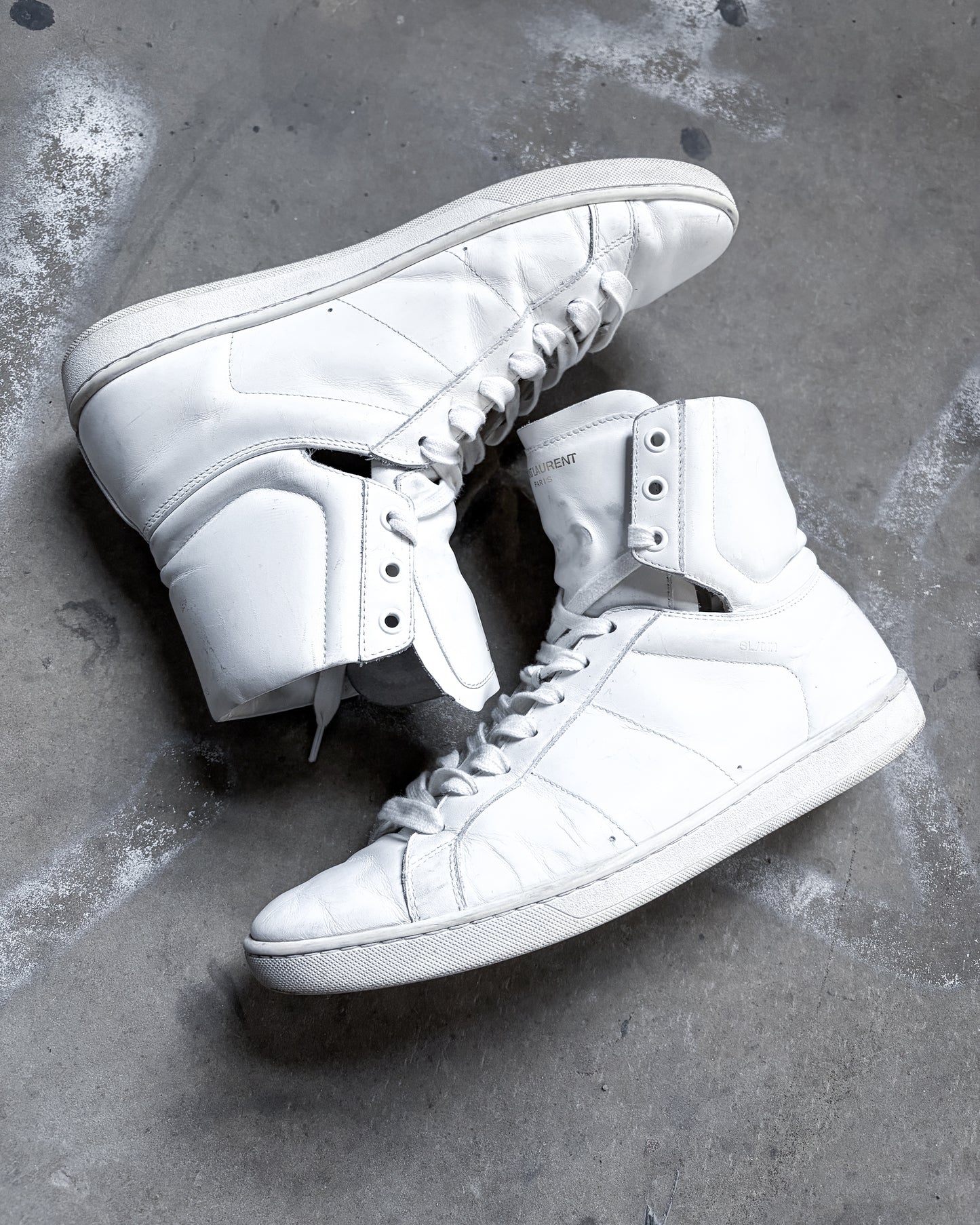 WHITE HIGH TOP SL01 SNEAKERS