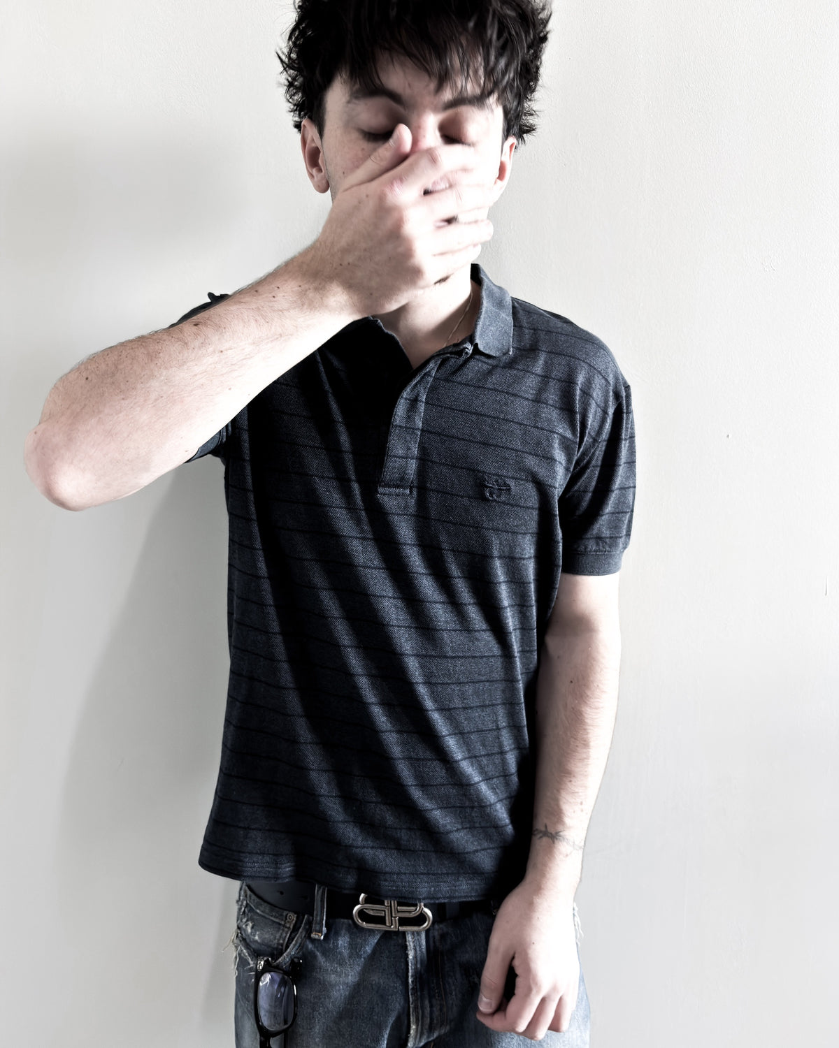 S/S10 STRIPED BEE POLO