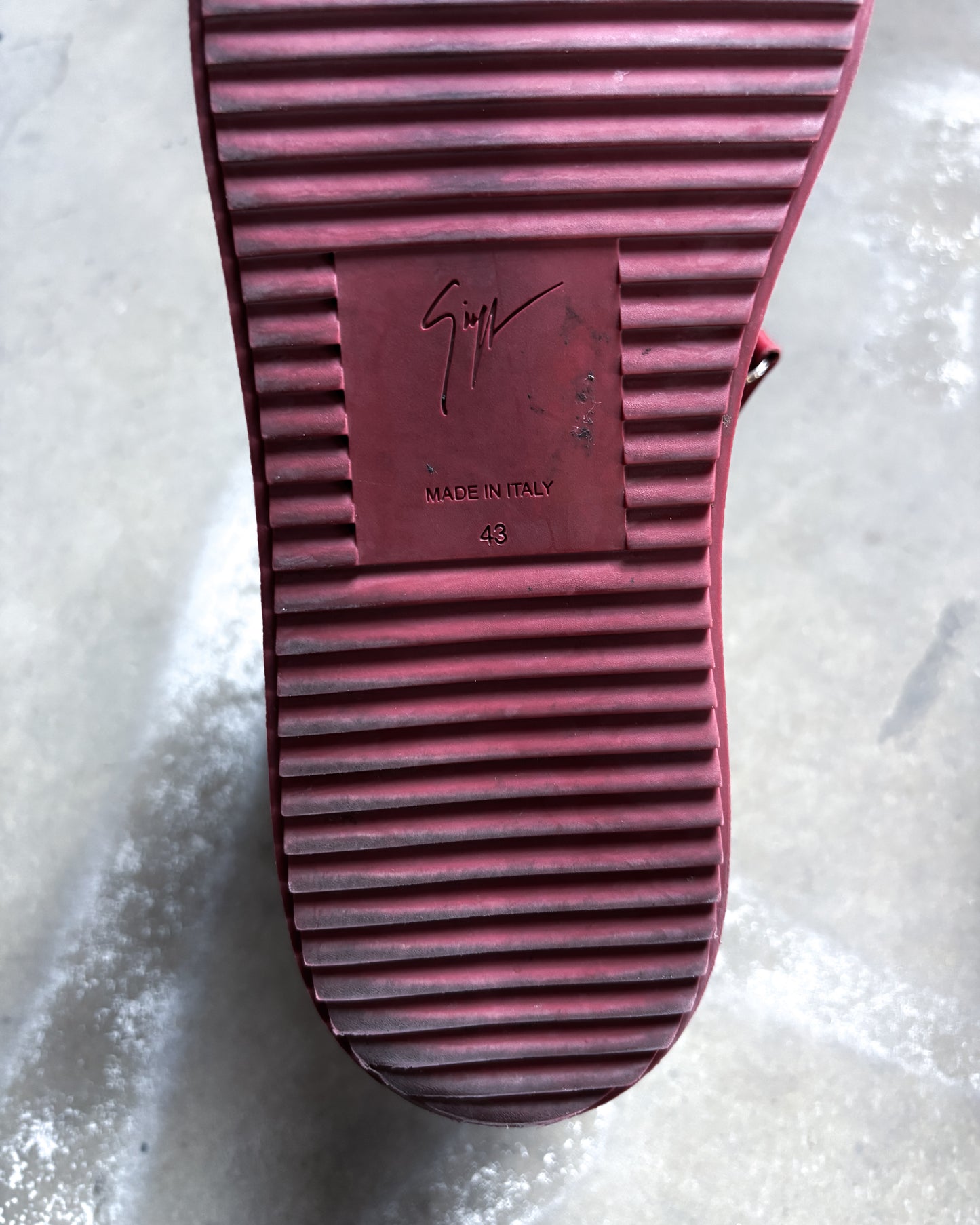 F/W15 RED COBY MATT HIGH-TOP