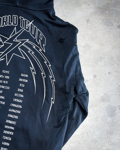 F/W18 DISTRESSED WORLD TOUR HOODIE