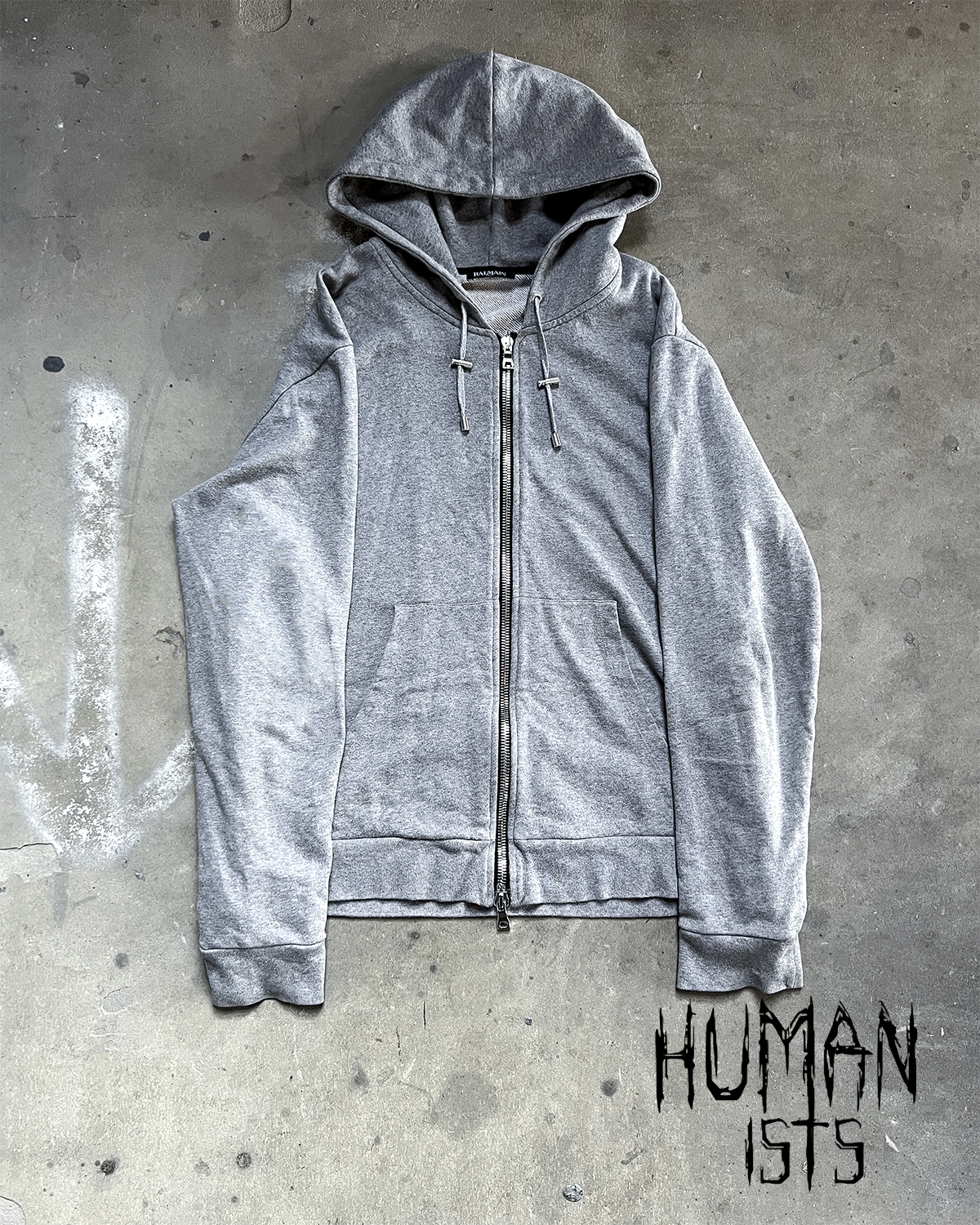 S/S13 GREY COIN ZIP UP