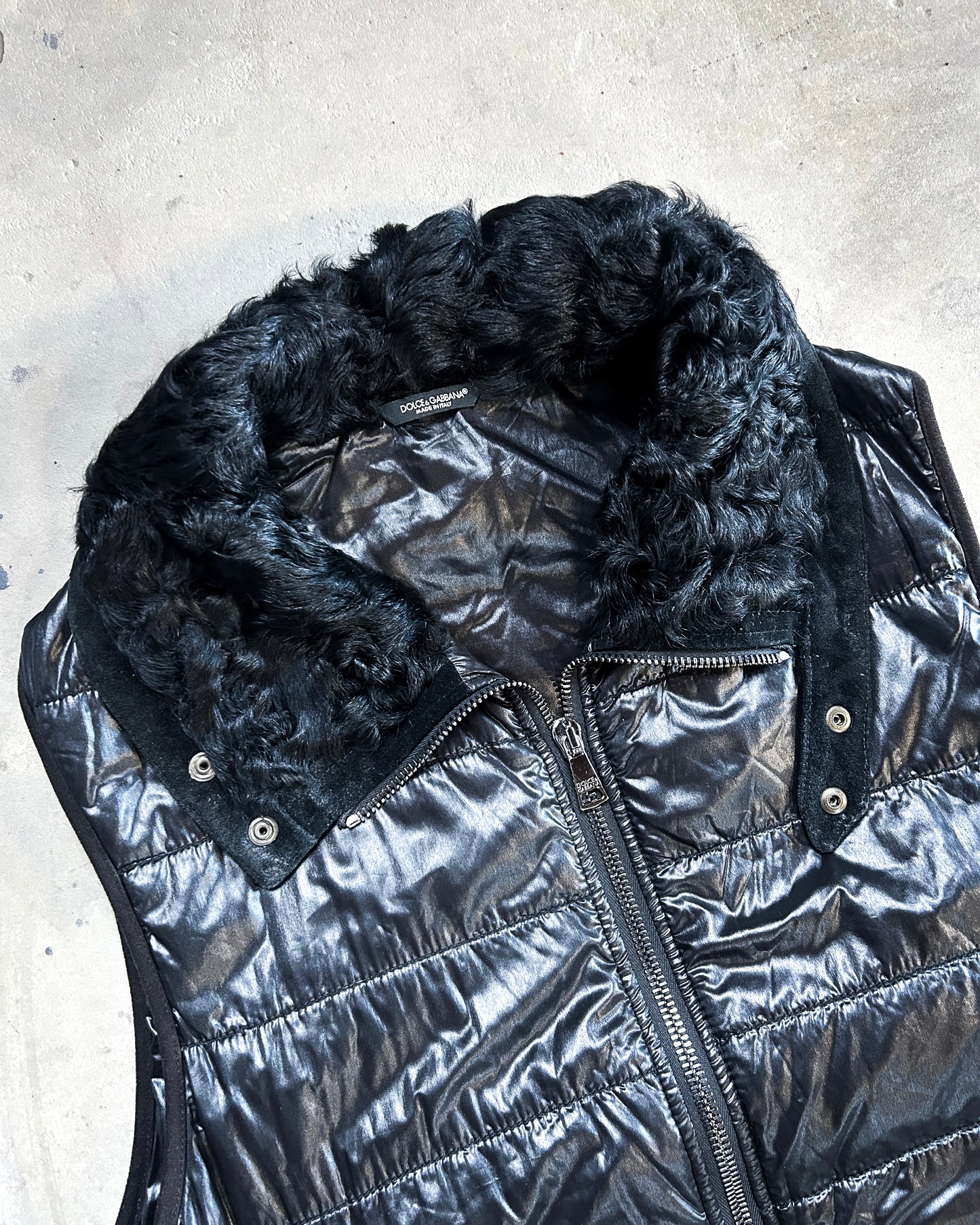 A/W06 SHEARLING COLLAR GILET