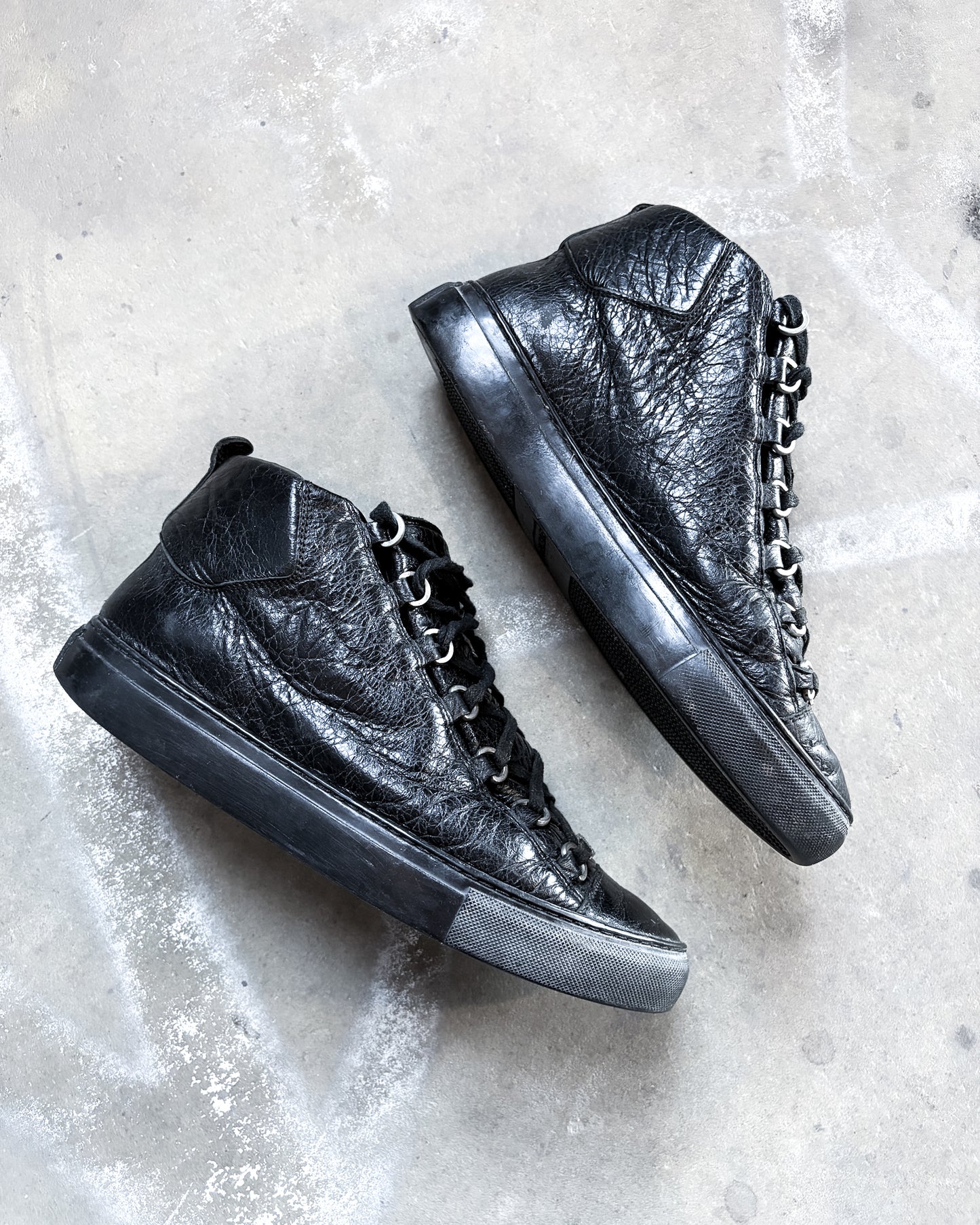 BLACK LEATHER ARENA HIGH TOP