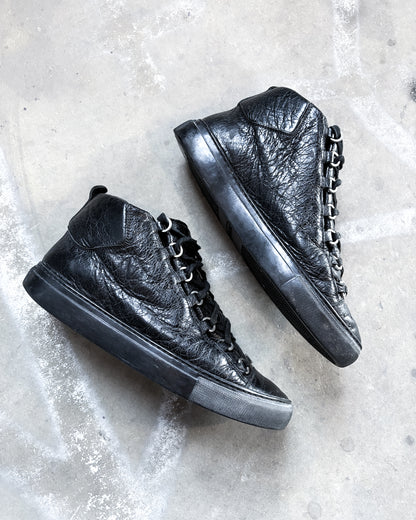 BLACK LEATHER ARENA HIGH TOP