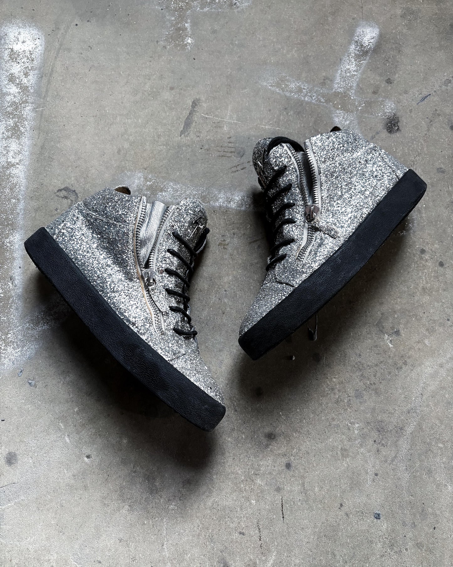 SILVER GLITTER KRISS HIGH TOP