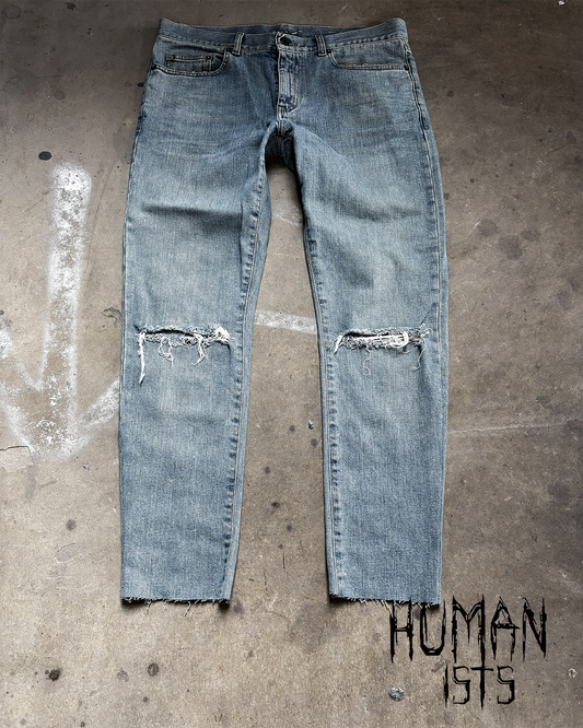 AW15 DISTRESSED BLUE DENIM