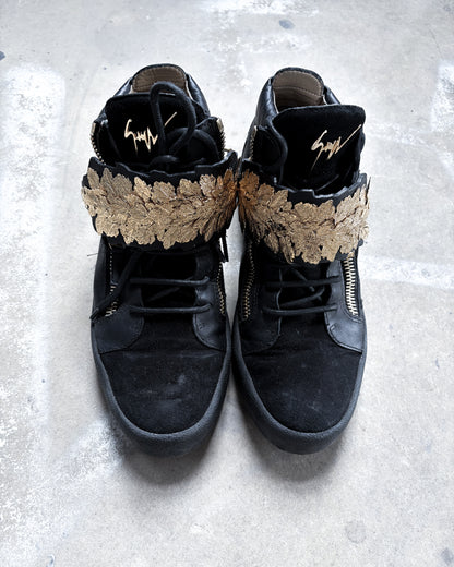 GOLD LEAF ZIP HIGH TOPS