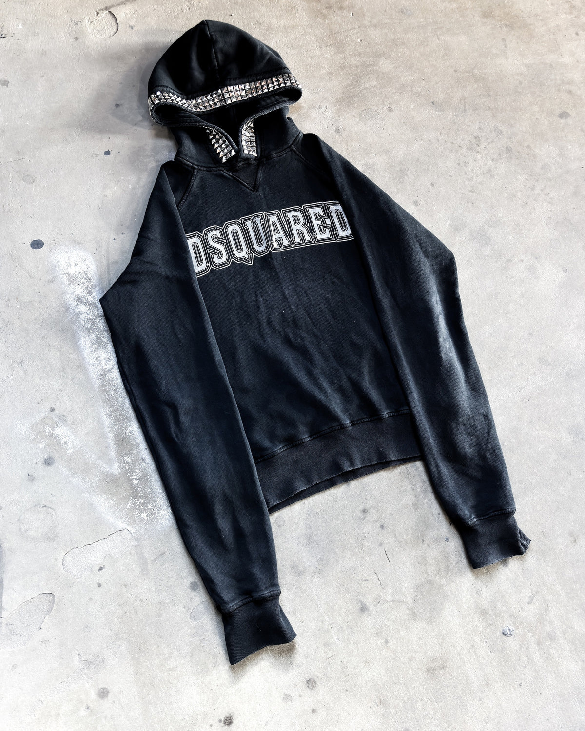 A/W05 STUDDED LOGO HOODIE