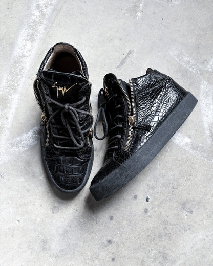 BLACK CROCODILE KRISS HIGH TOPS