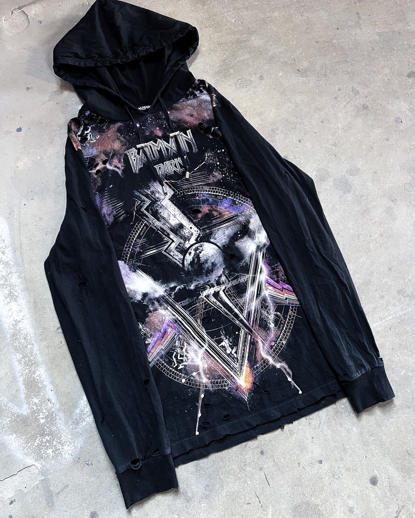 A/W18 DISTRESSED GALAXY HOODIE