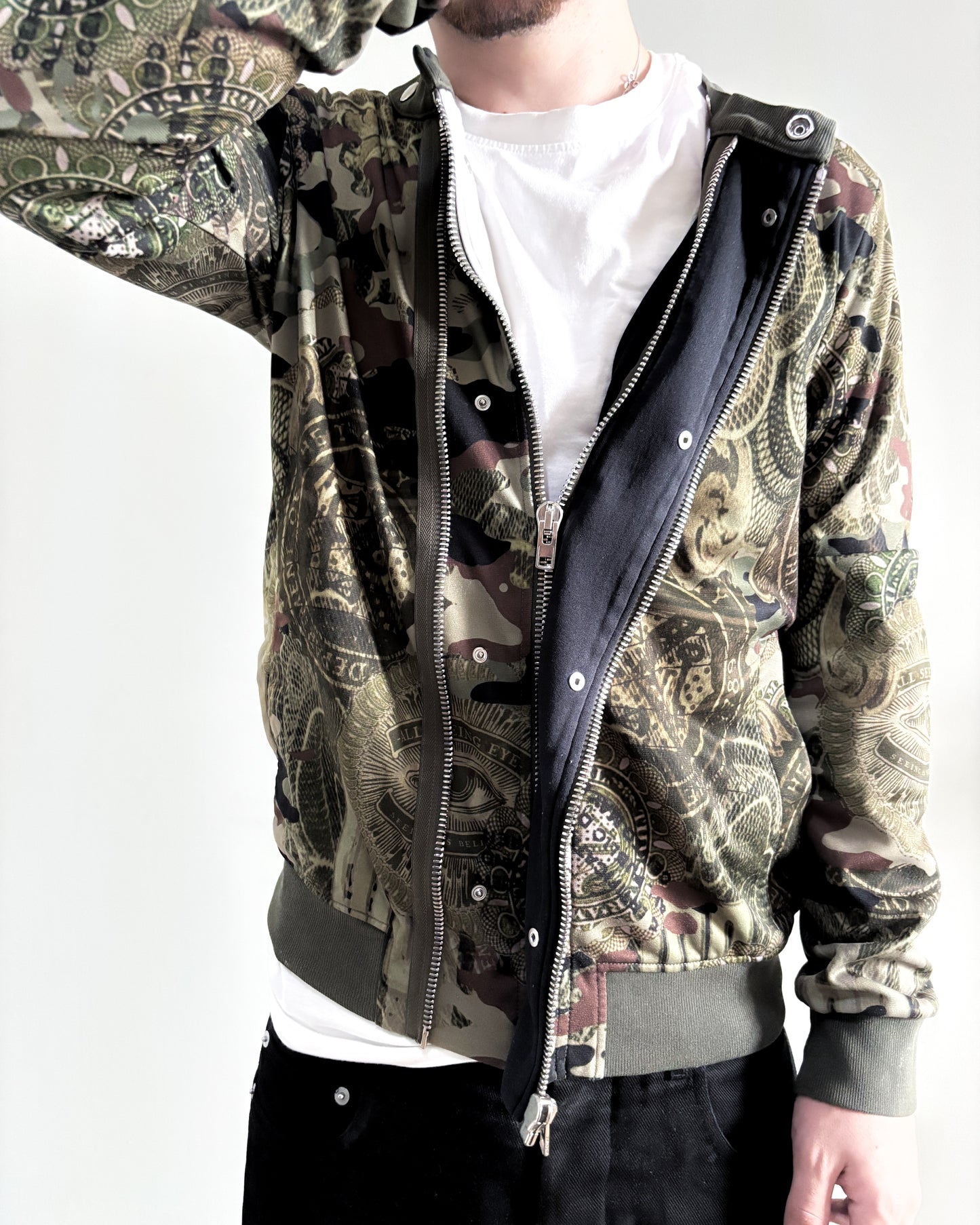 S/S17 DOLLAR CAMO BOMBER JACKET