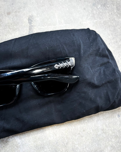 BLACK CLITTERATI WAYFARER SUNGLASSES