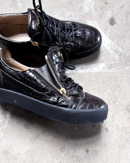 SNAKESKIN ‘KRISS’ LOW TOPS