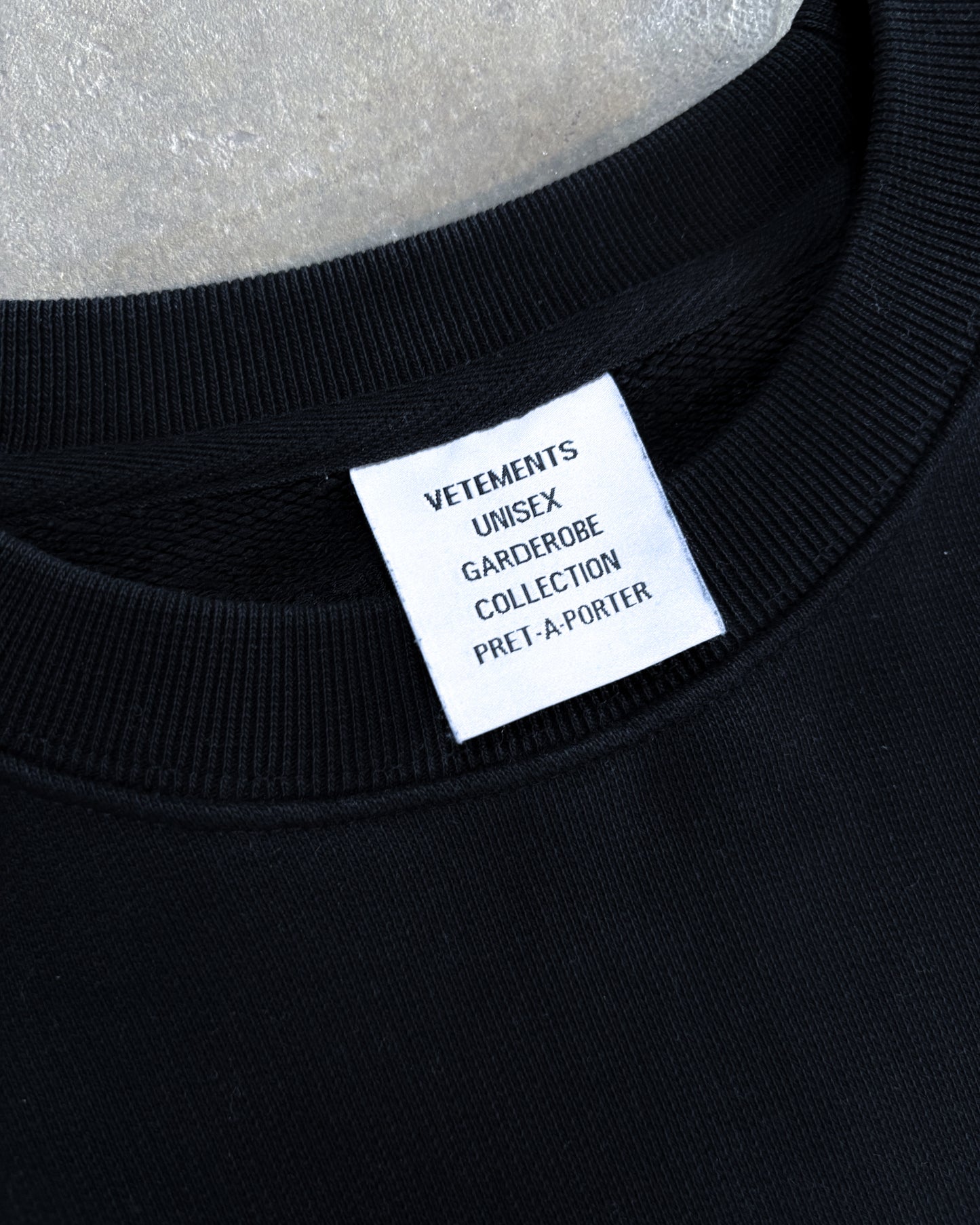 S/S22 ‘MY NAME IS VETEMENTS’ NAME BADGE SWEATER