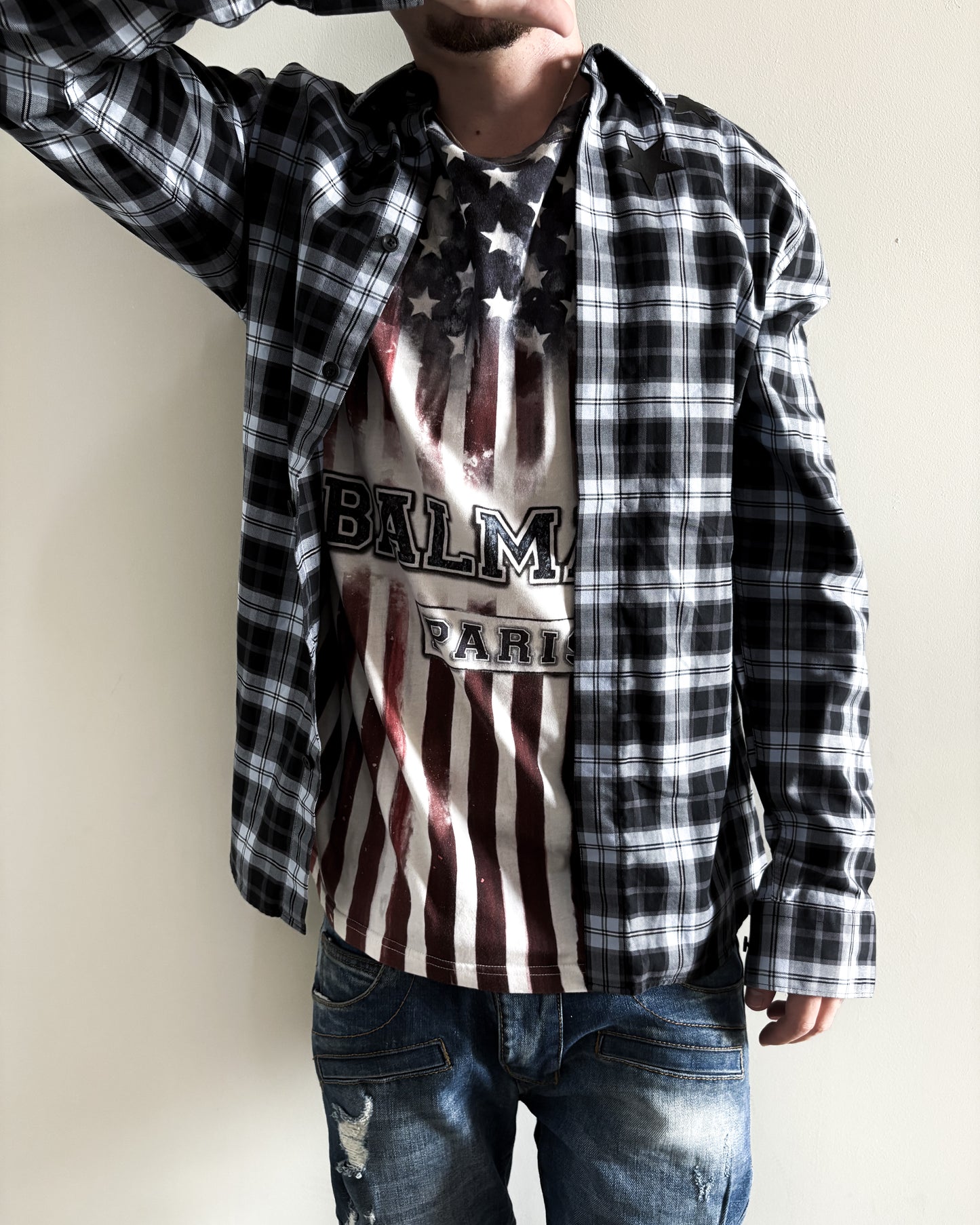 S/S15 BLUE STAR CHECKED SHIRT