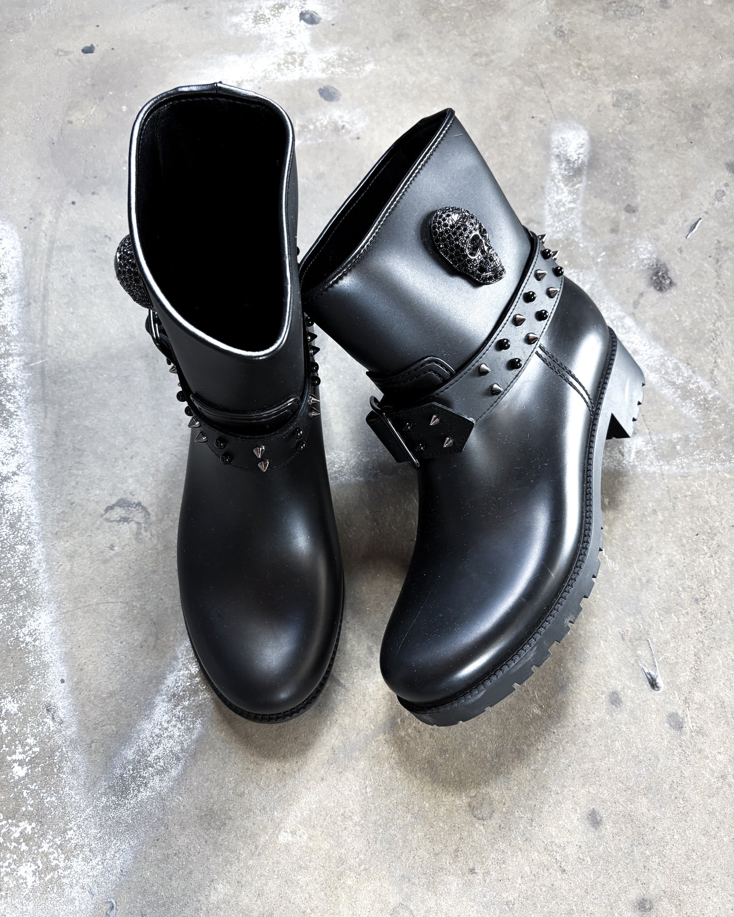 RHINESTONE SKULL STREETLIFE BOOTS