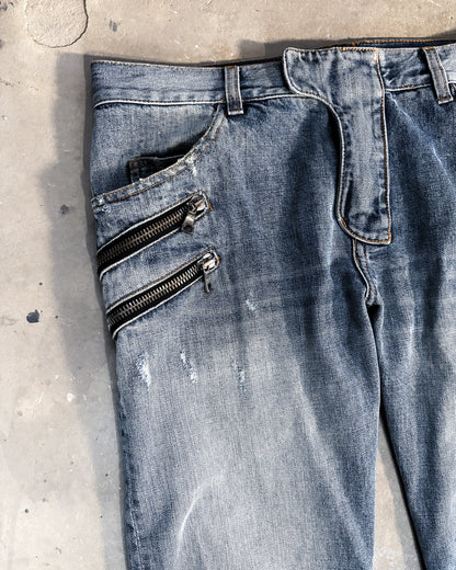 S/S15 FOUR ZIP BIKER DENIM