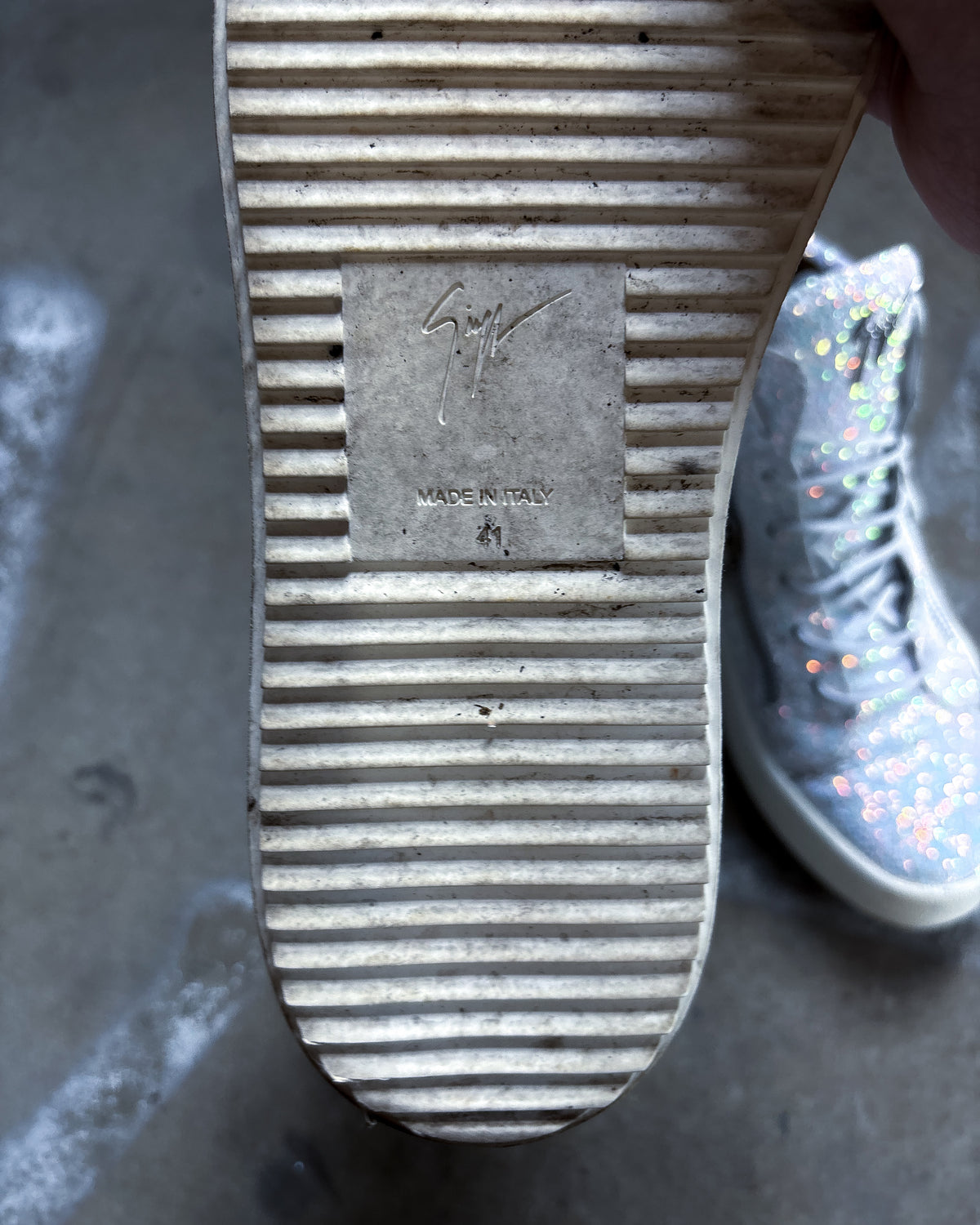 GLITTER ‘KRISS’ ZIP HIGH TOPS