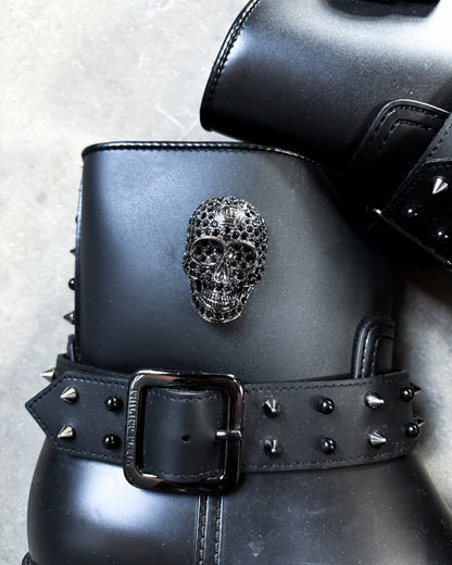 RHINESTONE SKULL STREETLIFE BOOTS