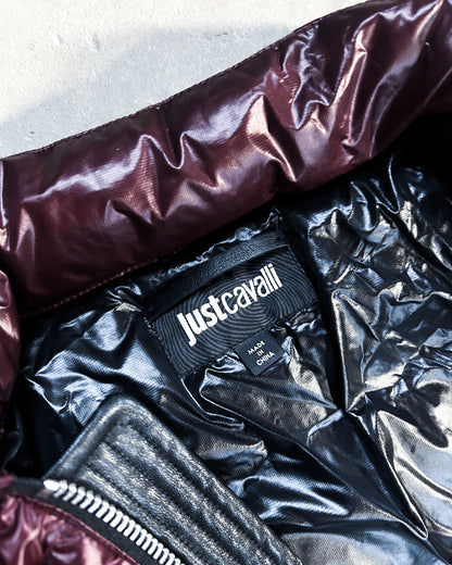 NYLON RED PUFFER DOWN JACKET