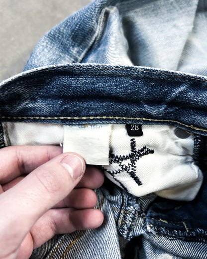 THRASHED STUDDED DENIM