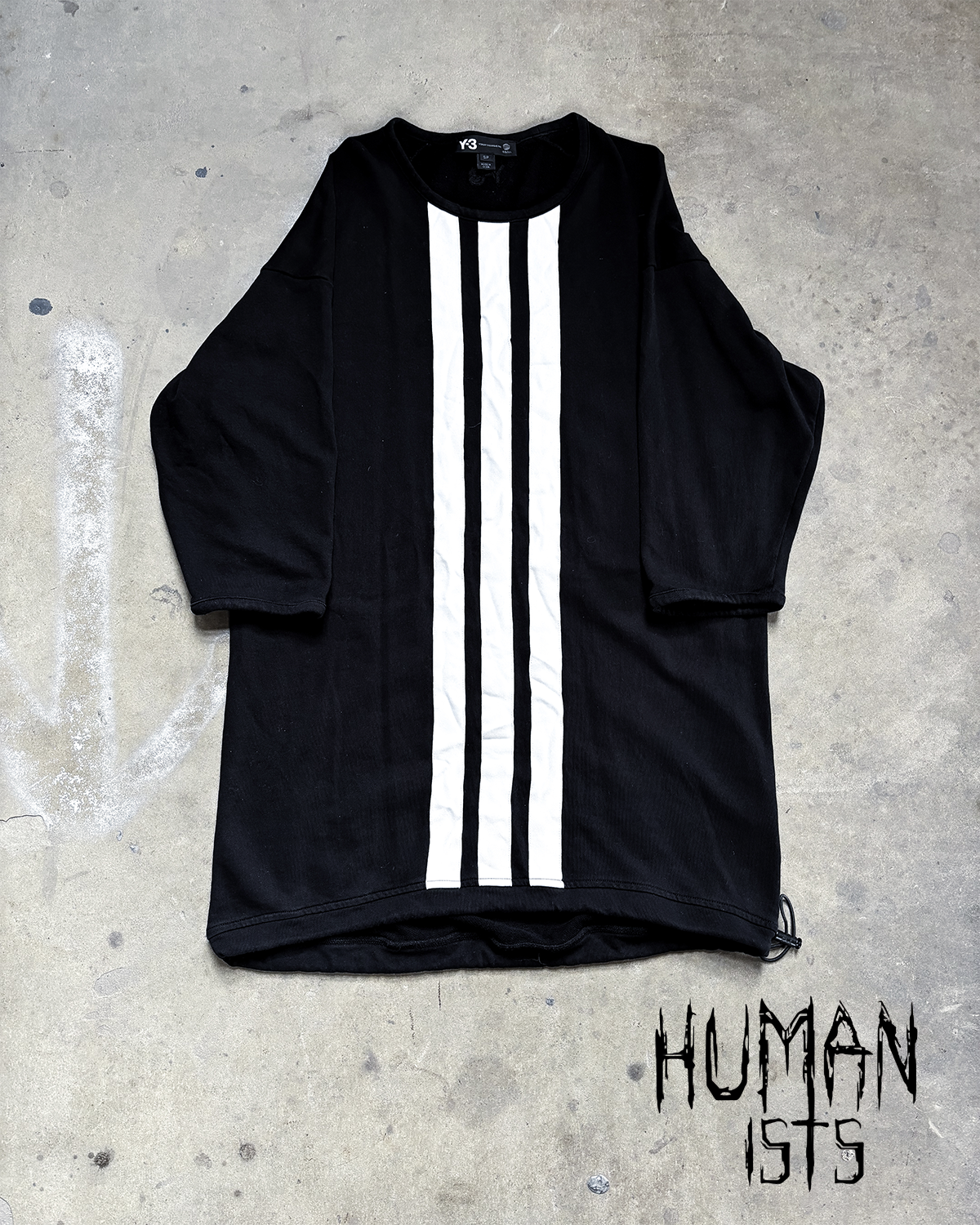 Y3 THREE STRIPE OVERSIZED SWEATER