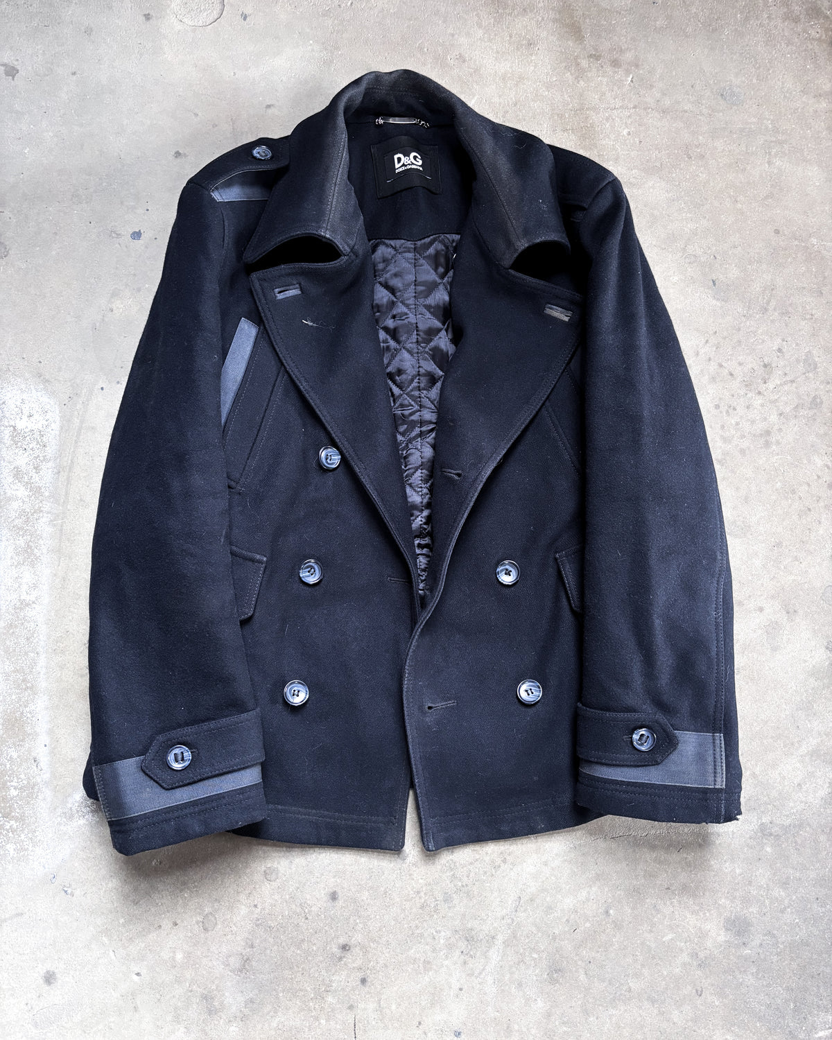 F/W04 WOOL PEACOAT OFFICER JACKET