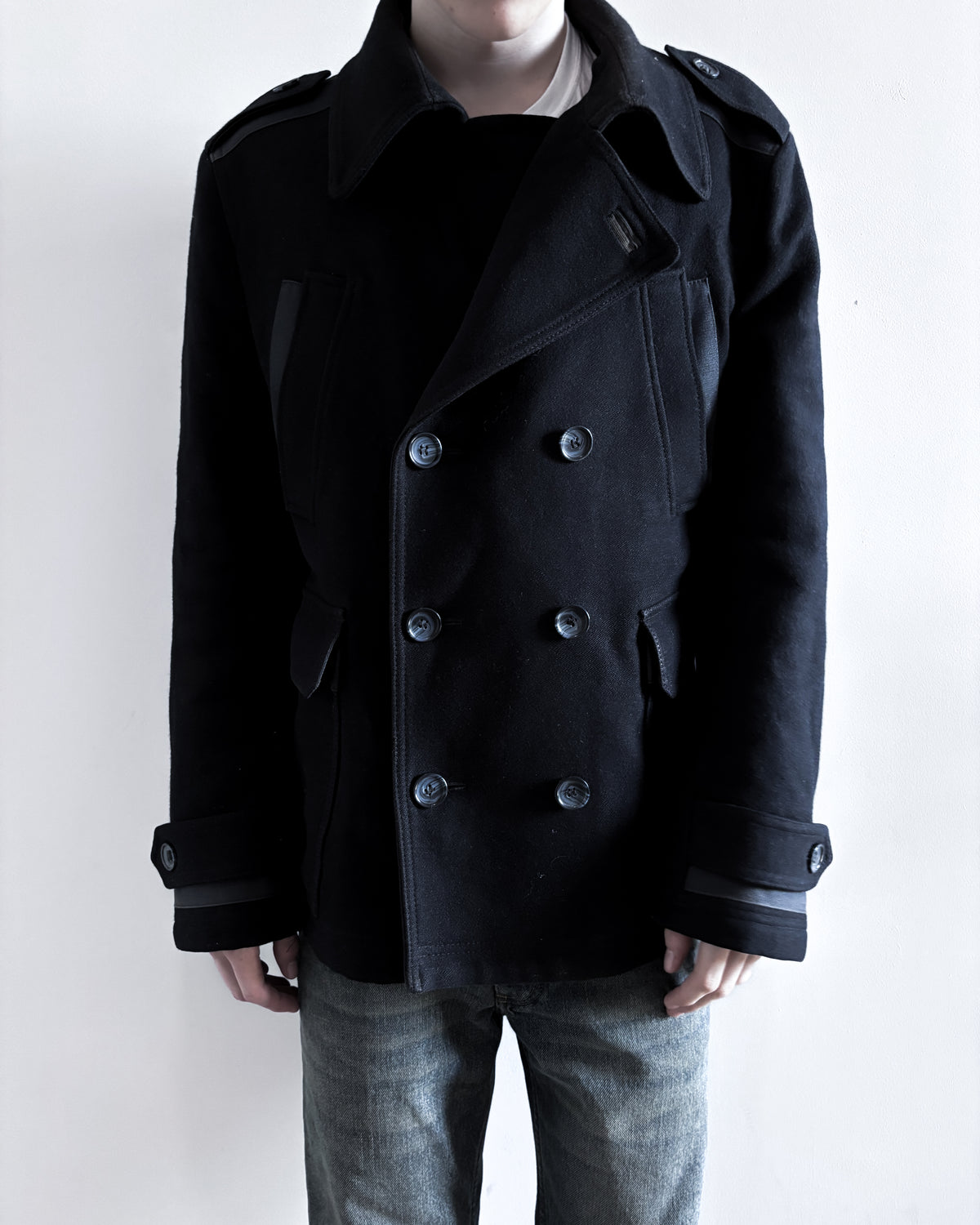 F/W04 WOOL PEACOAT OFFICER JACKET