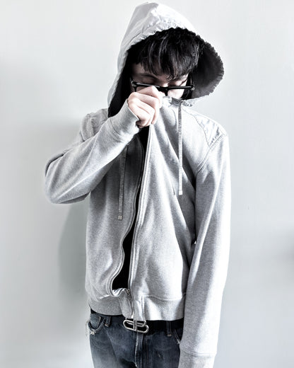 S/S11 GREY HYBRID ZIP UP