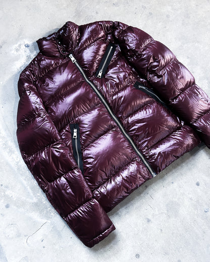 NYLON RED PUFFER DOWN JACKET